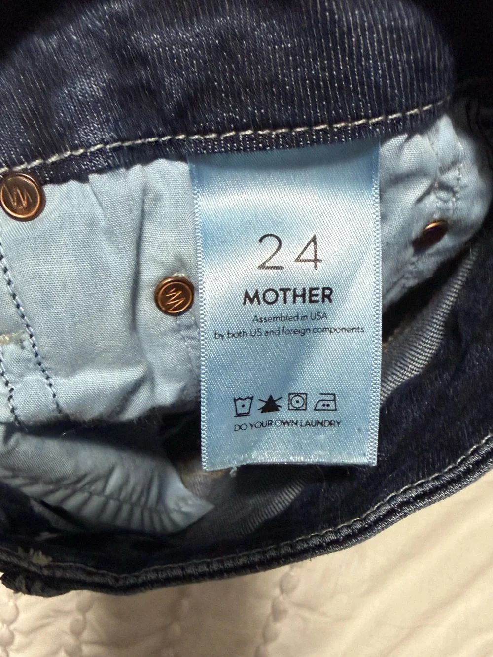 MOTHER Looker Ankle Fray Skinny Jeans Cat Attack High Rise size 24 (US 2)